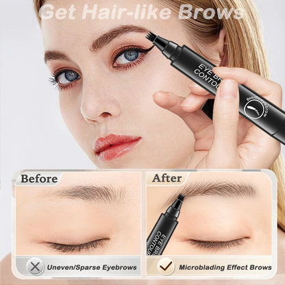Waterproof 4 Points Long Lasting Eyebrow Pen - BUY 1 GET 1 FREE