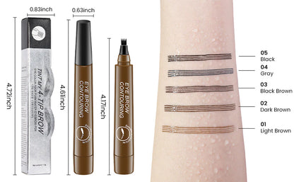 Waterproof 4 Points Long Lasting Eyebrow Pen - BUY 1 GET 1 FREE